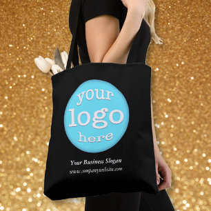 Custom Company Business Event Logo Promotion Black Tote Bag