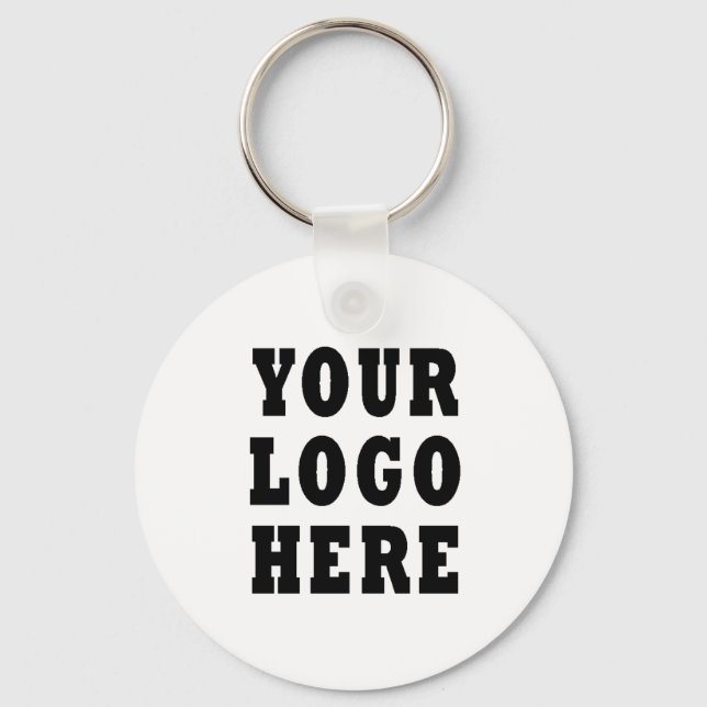 Custom Company Business Logo 2 Side Keychain (Front)
