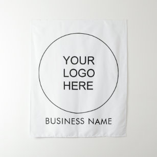 Custom Company Business Logo Add Text Template Tapestry
