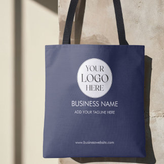 Custom Company Business Logo and Texts Promotional Tote Bag