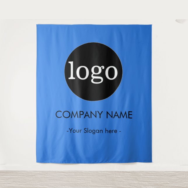 Custom Company business Logo Backdrop For Events Tapestry (Front)