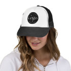 Custom Company Business Logo Black Trucker Hat