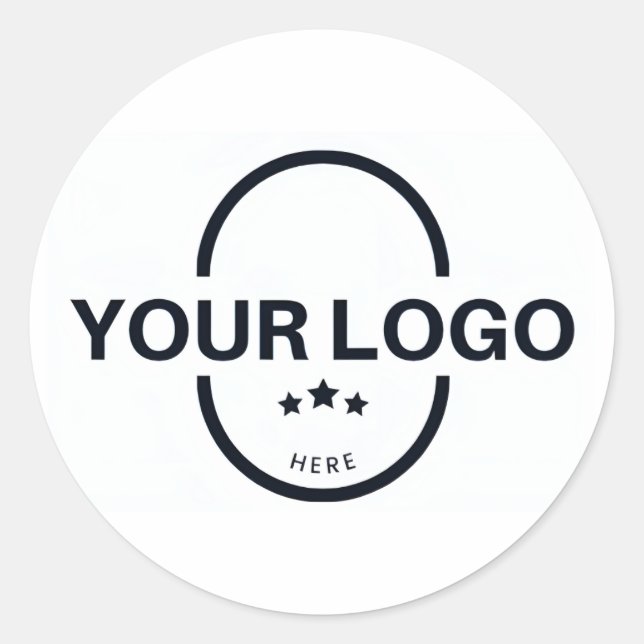 Custom Company Business Logo Branded Classic Round Classic Round Sticker (Front)