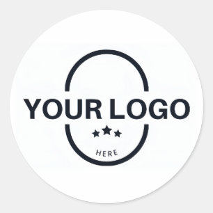 Custom Company Business Logo Branded Classic Round Sticker