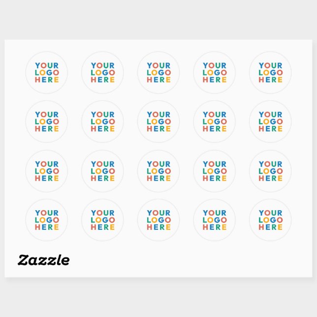 Custom Company Business Logo Branded Classic Round Sticker (Sheet)