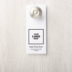 Custom Company Business Logo Branded Professional  Door Hanger