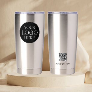 Custom Company Business Logo Branded QR Code Insulated Tumbler
