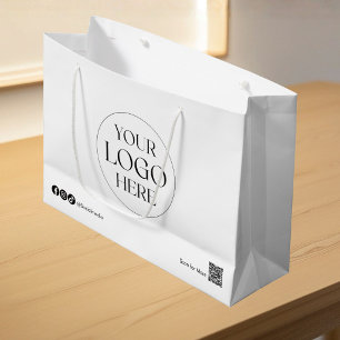 Custom Company Business Logo Branded Shopping Large Gift Bag