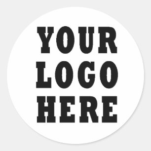 Custom Company Business Logo  Classic Round Sticker