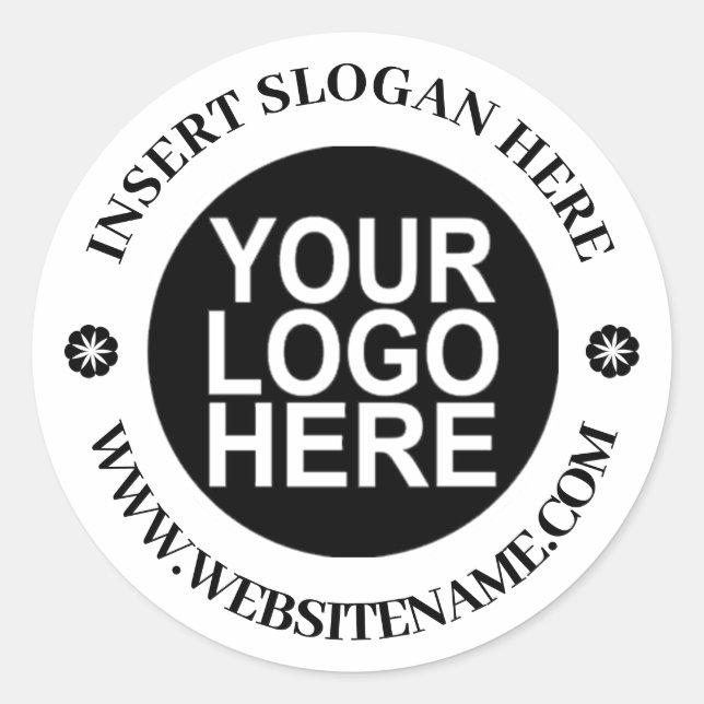 Custom Company Business Logo Classic Round Sticker (Front)