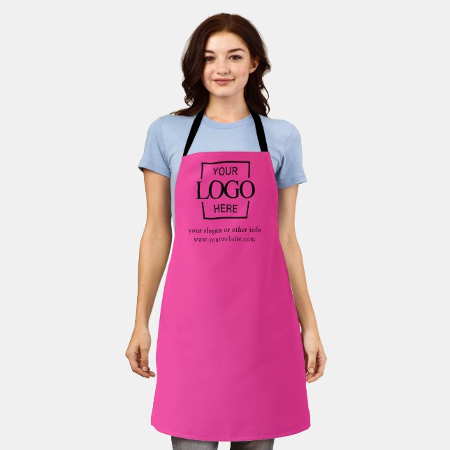 Custom Company Business Logo Corporate Branding Apron (Worn)