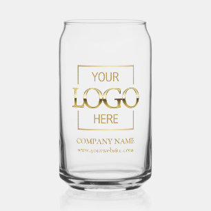 Custom Company Business Logo Corporate Branding Can Glass