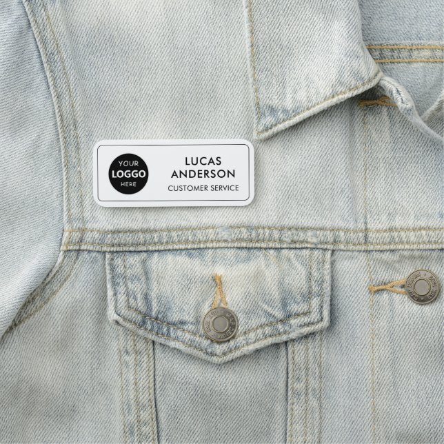 Custom Company Business Logo Employee Magnetic Name Tag (In Situ)