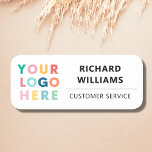 Custom Company Business Logo Employee Magnetic Name Tag<br><div class="desc">Looking for branded name tags for your employees? Check out this Custom Company Business Logo Employee Magnetic Name Tag. You can add your logo and details very easily or customise even further by using the design tool. Happy branding!</div>