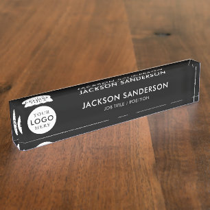 Custom Company Business Logo Employee Staff Nameplate