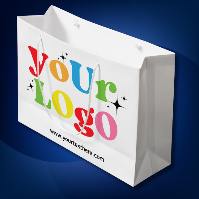 Custom Company Business Logo Large Paper Large Gift Bag (Creator Uploaded)