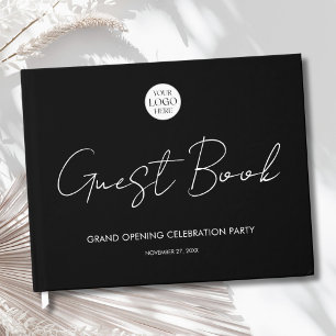Custom Company Business Logo Modern Elegant Guest Book
