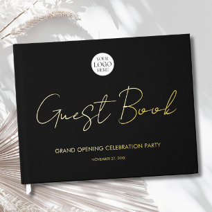 Custom Company Business Logo Modern Elegant Guest Book