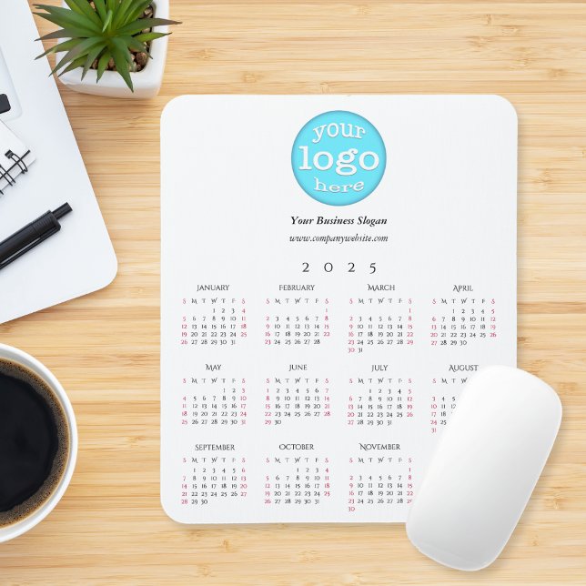 Custom Company Business Logo Office 2025 Calendar Mouse Mat (Custom Company Business Logo Office 2025 Calendar Mouse Pad)