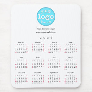 Custom Company Business Logo Office 2026 Calendar Mouse Mat