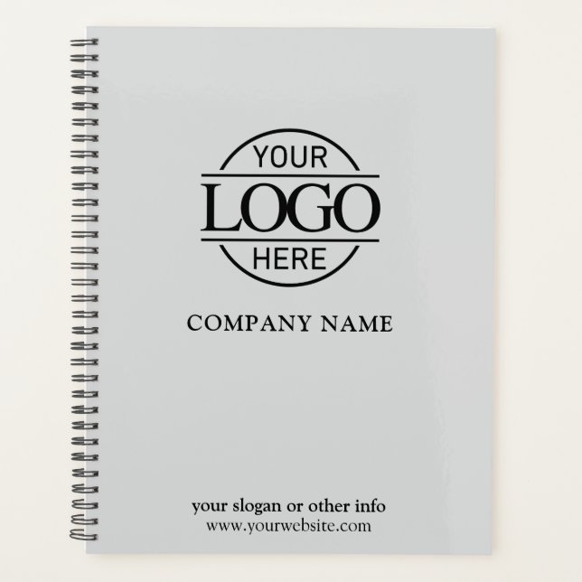 Custom Company Business Logo Promotional Branding Planner (Front)