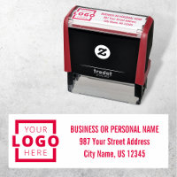 Custom Company Business Logo Return Address Red