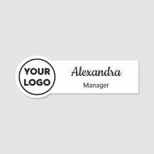 Custom Company Business Logo Script Name Job Title Name Tag