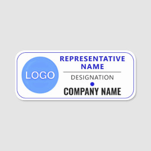 Custom Company Business Logo Staff & Employee Name Tag