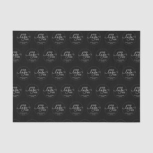 Custom Company Business Personal Logo Black Tissue Paper
