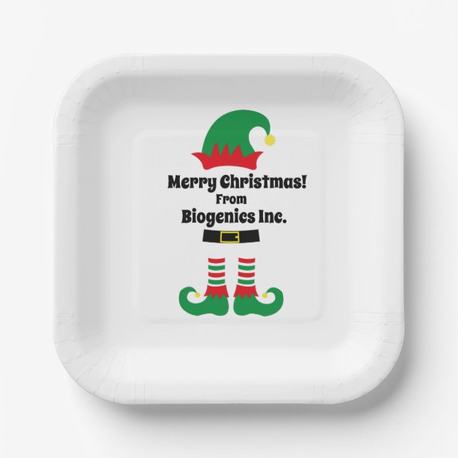Custom Company Christmas Party Paper Plate (Front)