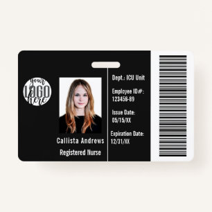 Custom Company Employee Photo Name Barcode Logo ID ID Badge