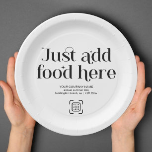 Custom Company Event Party Business Logo Funny Paper Plate