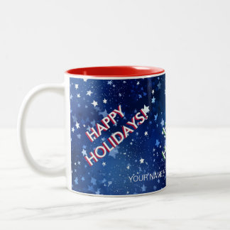 Custom Company Holiday Mug | Festive Snowflake