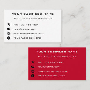 Custom Company Info Personalised Your Business Calling Card