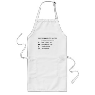 Custom Company Info Personalized Business Design Long Apron