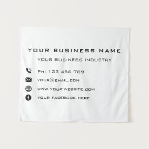 Custom Company Info Text Your Business Tapestry