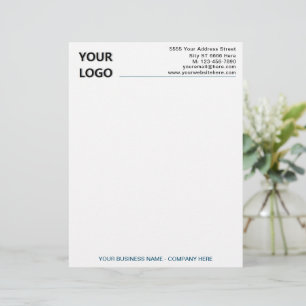 Custom Company Letterhead Template with QR Code