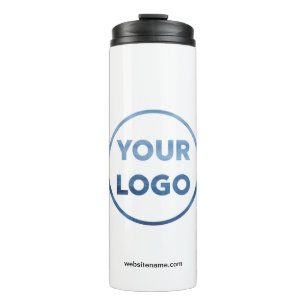 Custom Company Logo and Business Website Thermal Tumbler