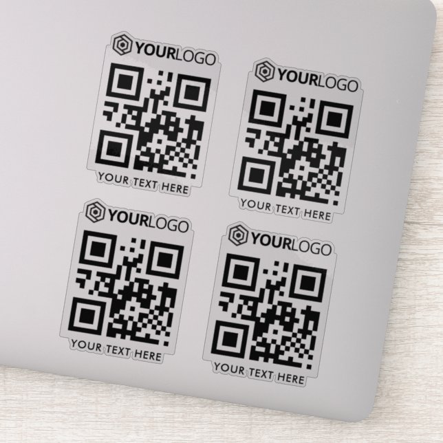 Custom Company Logo and QR Code Cut Vinyl Sticker (Detail)