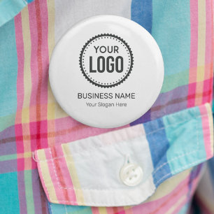 Custom Company Logo And Slogan With Promotional 6 Cm Round Badge