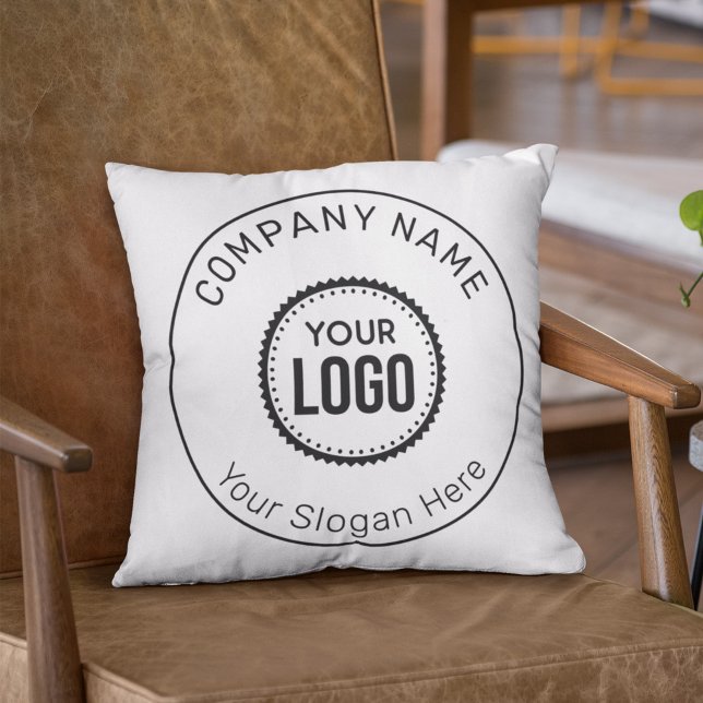 Custom Company Logo And Slogan With Promotional Cushion (Creator Uploaded)
