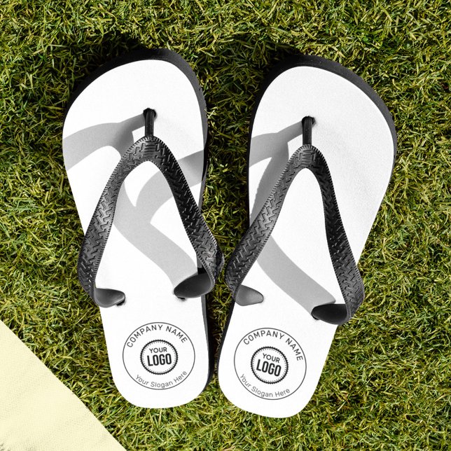 Custom Company Logo And Slogan With Promotional Flip Flops (Creator Uploaded)