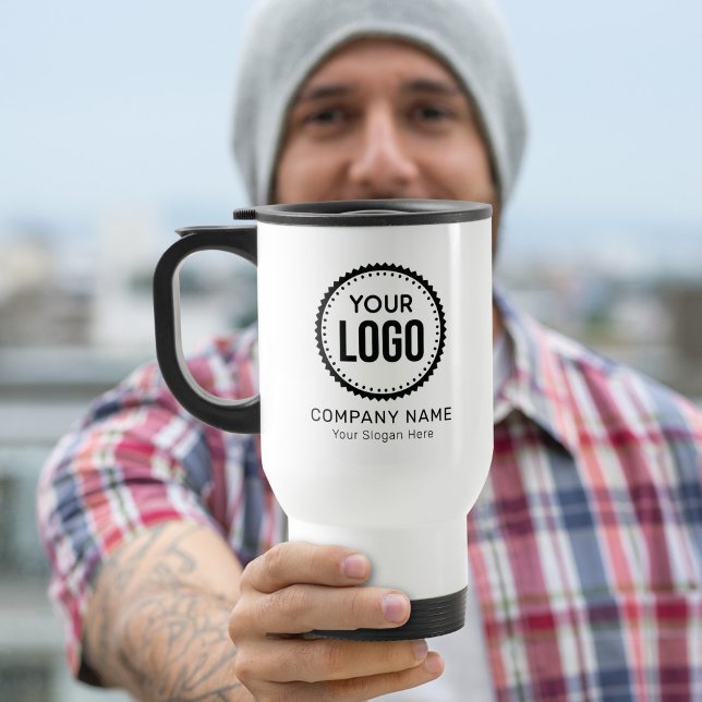 Custom Company Logo And Slogan With Promotional Travel Mug (Creator Uploaded)
