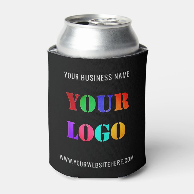 Custom Company Logo and Text Branded Can Cooler (Can Front)