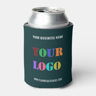 Custom Company Logo and Text Business Can Cooler