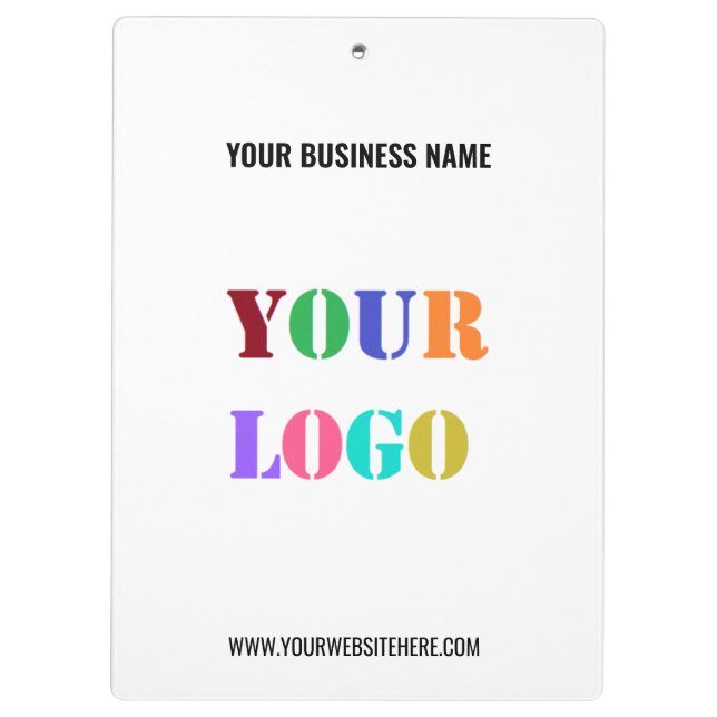 Custom Company Logo and Text Business Clipboard (Back)