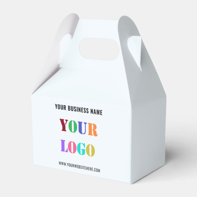 Custom Company Logo and Text Business Favour Box (Front Side)