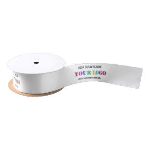 Custom Company Logo and Text Business Gift Ribbon Satin Ribbon