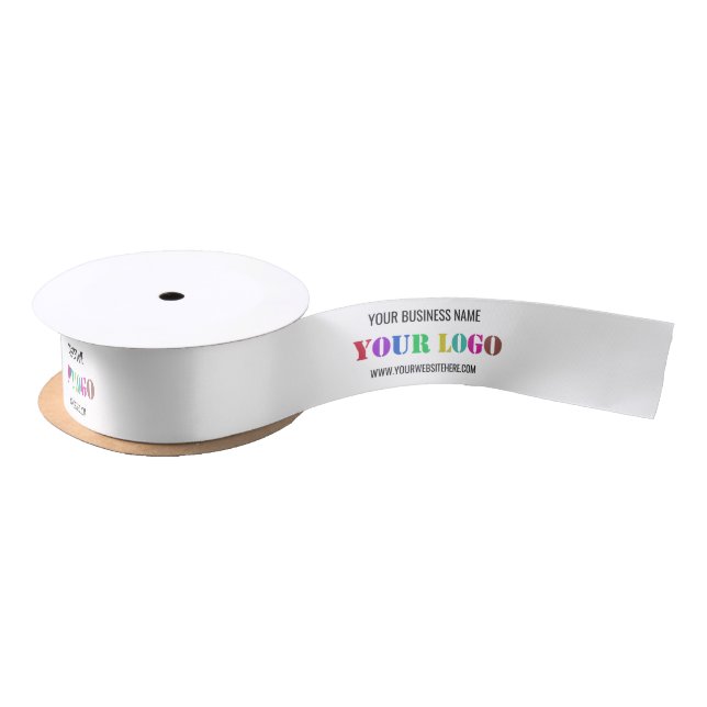 Custom Company Logo and Text Business Gift Ribbon Satin Ribbon (Spool)