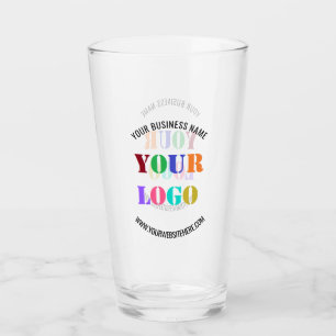 Custom Company Logo and Text Business Glass